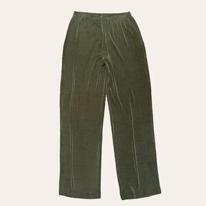 Vintage Forest Green High Rise Acetate Stretchy Pants